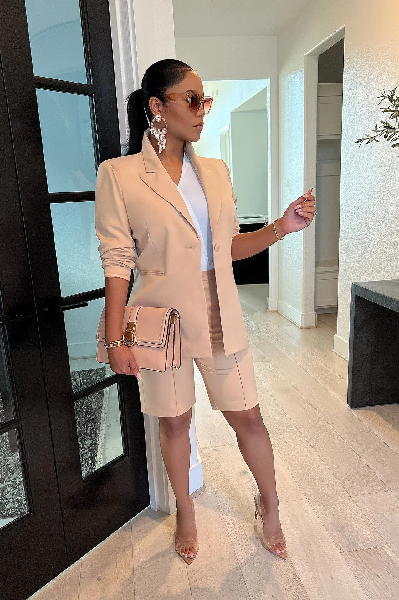 Office Lady Solid Blazer Suit Elegant Two Piece Set Single Button Long Sleeve Coat Pencil Pants Fashion Business Work Uniforms - Image 3