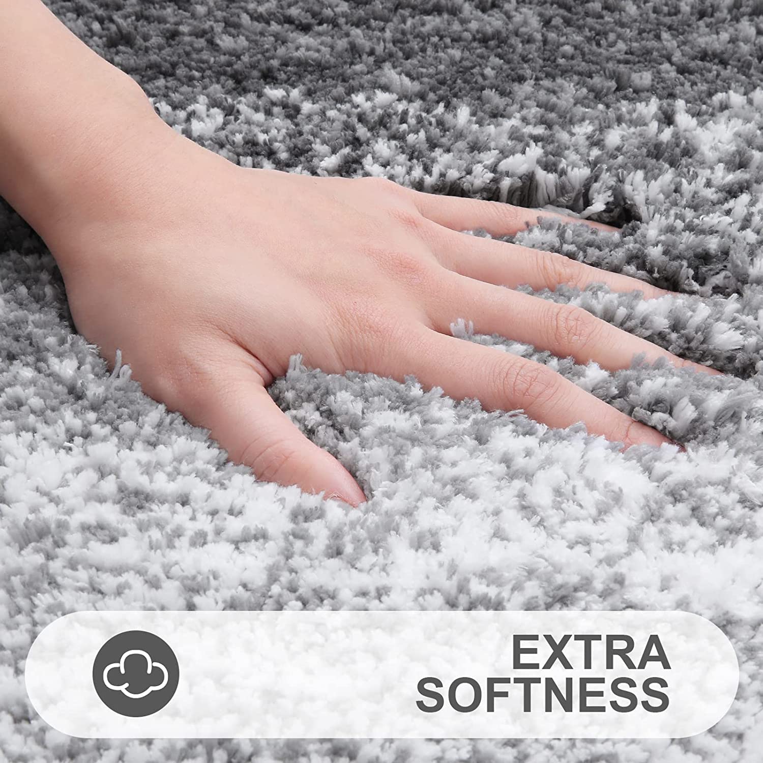OLANLY Luxury Bathroom Rug Mat 24x16, Extra Soft and Absorbent Microfiber Bath Rugs, Non-Slip Plush Shaggy Bath Carpet, Machine Wash Dry, Bath Mats for Bathroom Floor, Tub and Shower, Grey - Image 6