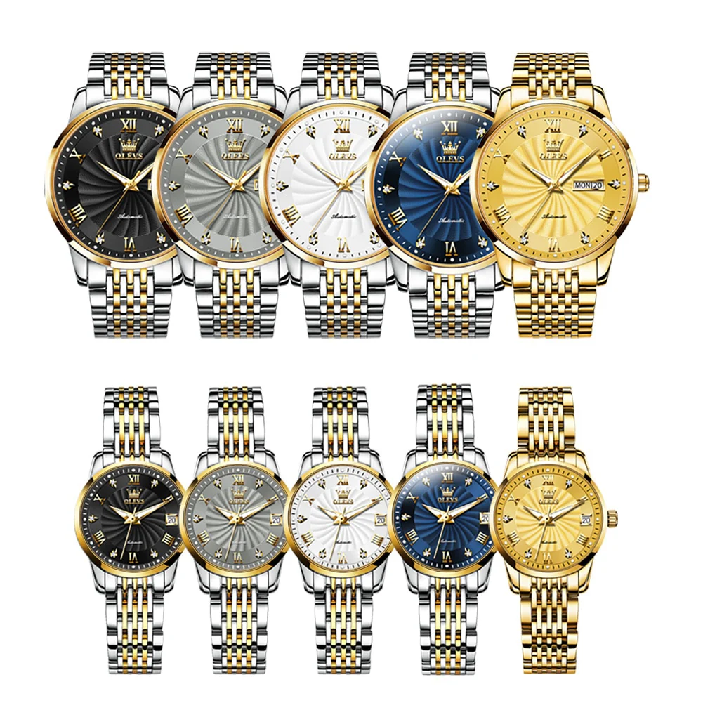 OLEVS Men Mechanical Watch Top Brand Luxury Automatic Watch Sport Stainless Steel Waterproof Watch Men relogio masculino - Image 6