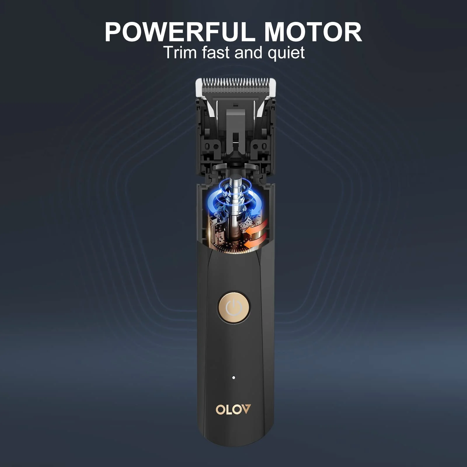 OLOV Electric Groin Hair Trimmer - Ball Trimmer for Men - Nose Hair Trimmer, Replaceable Ceramic Blade Heads, USB Recharge Dock & Nosetrimmer Head, Waterproof Male Hygiene Razor - Image 6