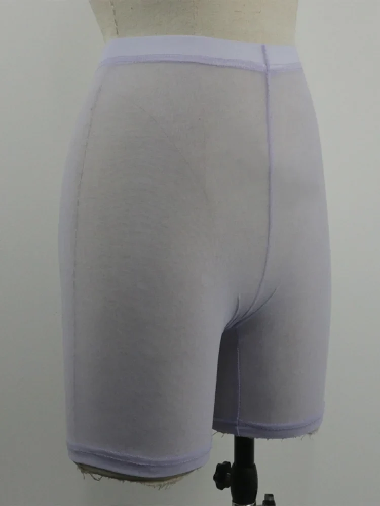 OMSJ 2024 Summer Fashion Yellow Mesh Transaparent Sexy Women Casual Shorts Ladies High Waist Shorts Summer Shorts Sexy Shorts - Image 11