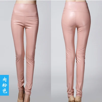 On Sale Autumn Winter Women Ladies Warm Legging Leather Pants Female High Waist Stretchable Pencil Skinny y2k Trousers - Image 14