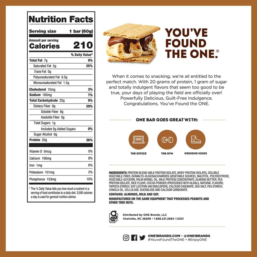 ONE bar, Protein Bars, 3 Flavor Variety Pack, Gluten Free 20g Protein and Only 1g Sugar, 2.12 oz Bars (Pack of 12) - Image 2