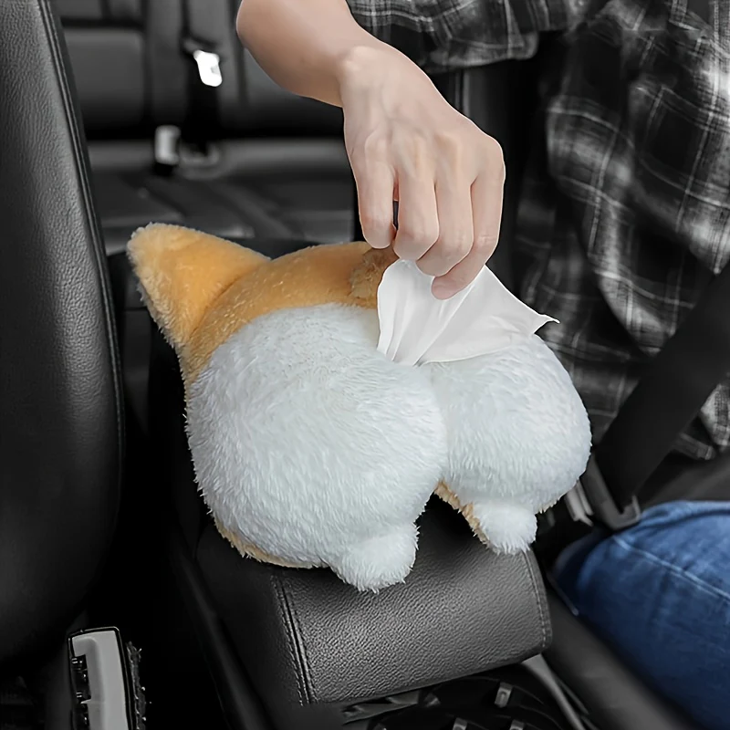 [One Cute Corgi Tissue Box] Cute Corgi Car Tissue Box: Add Some Fun To Your Ride! - Image 3