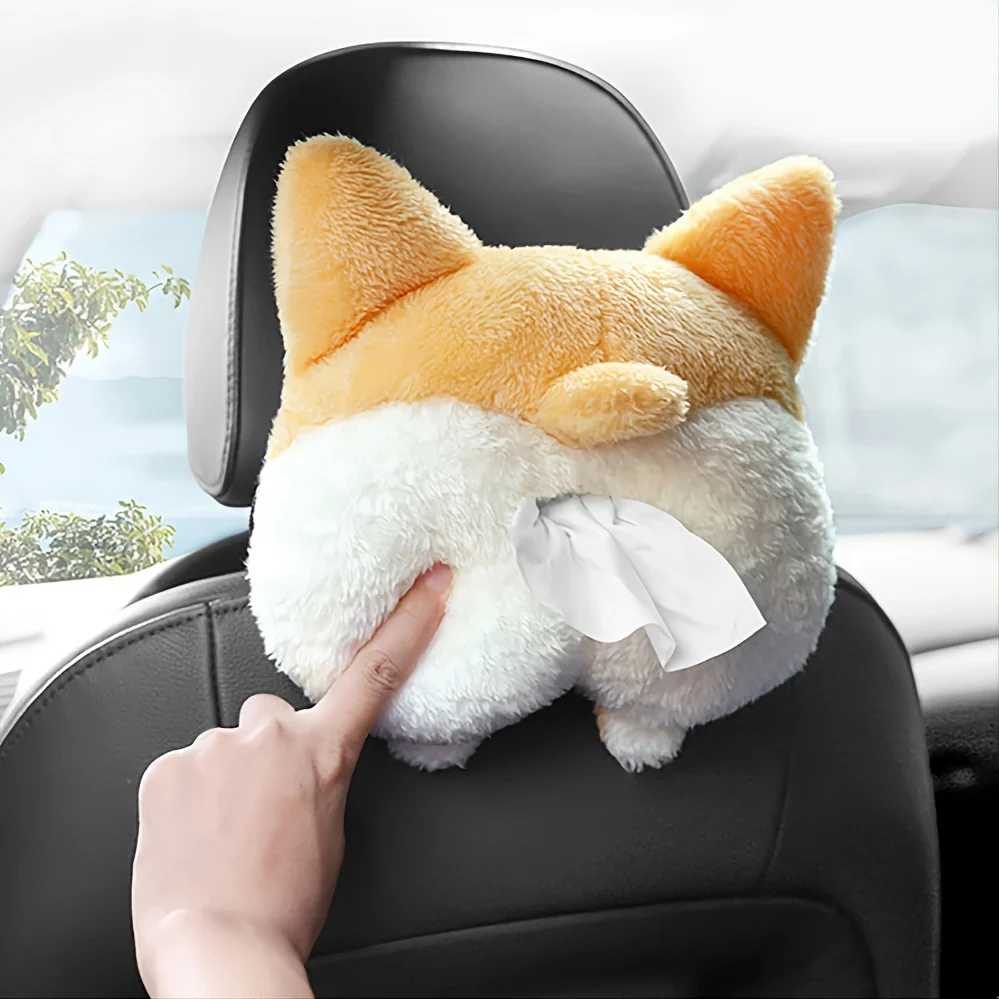 [One Cute Corgi Tissue Box] Cute Corgi Car Tissue Box: Add Some Fun To Your Ride! - Image 4