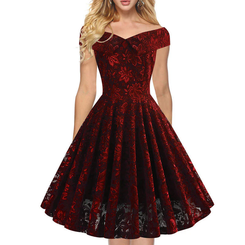 One-Shoulder Summer Dress Lace Dress - Image 2
