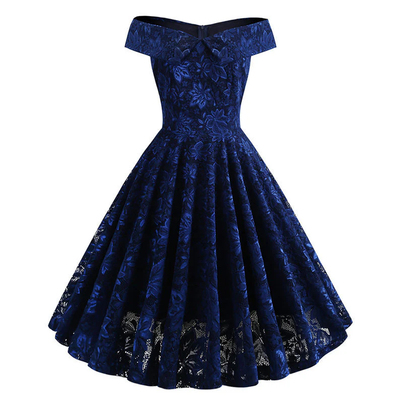One-Shoulder Summer Dress Lace Dress - Image 3