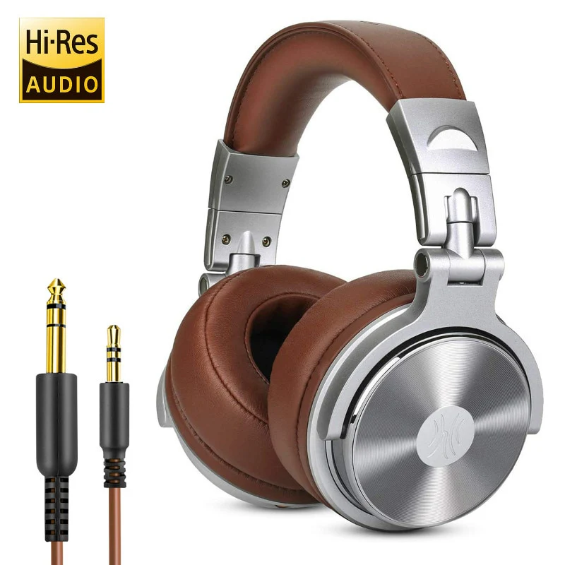 Oneodio Studio DJ Headphones With Microphone Stereo Deep Bass Over Ear Headphone With 3.5/6.3mm Jack for Monitoring Recording - Image 5