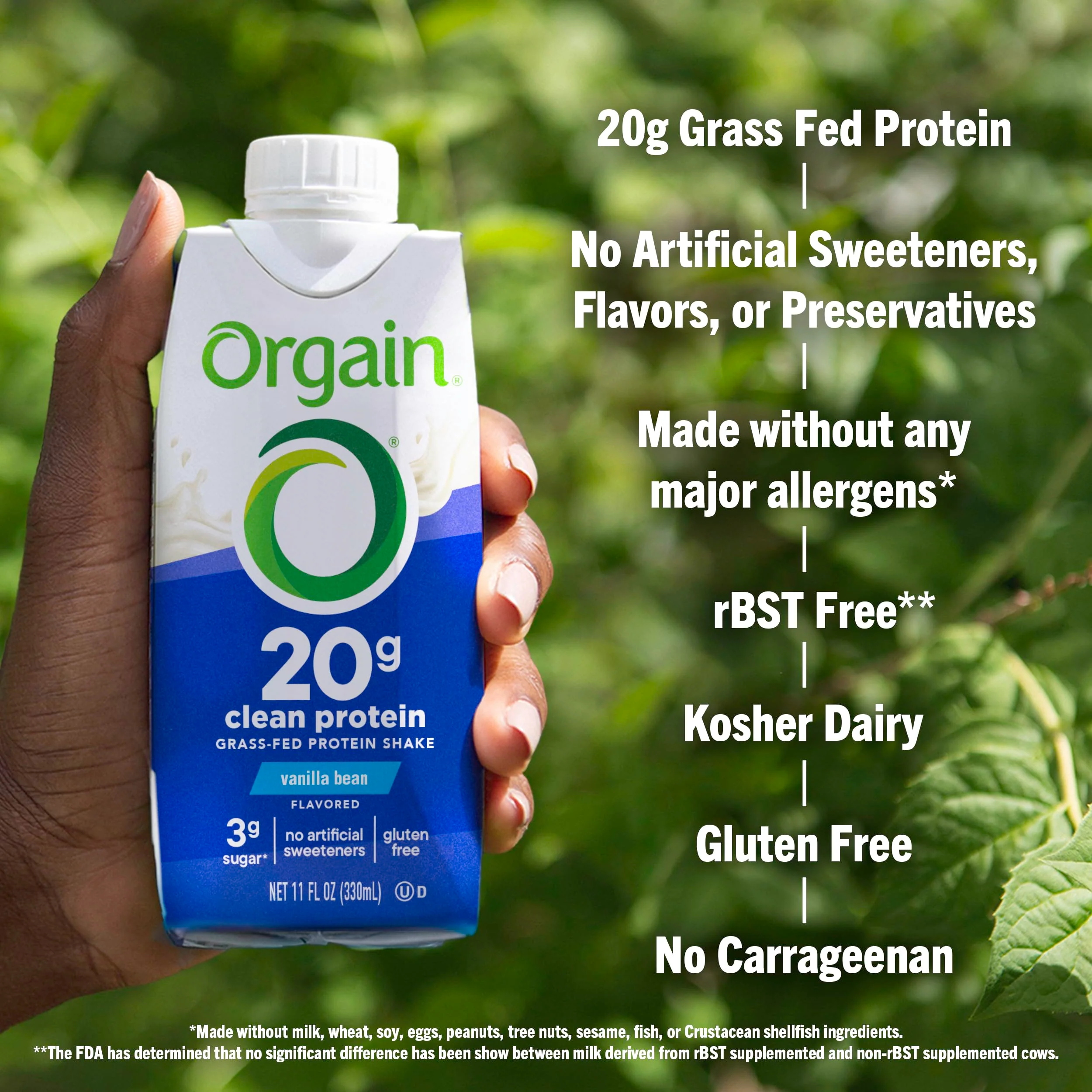 Orgain Clean Protein Shake, Grass Fed Dairy, Vanilla Bean - 20g Whey Protein, Meal Replacement, Ready to Drink, Gluten Free, Soy Free, Kosher, 11 Fl Oz (Pack of 12) (Packaging May Vary) - Image 4