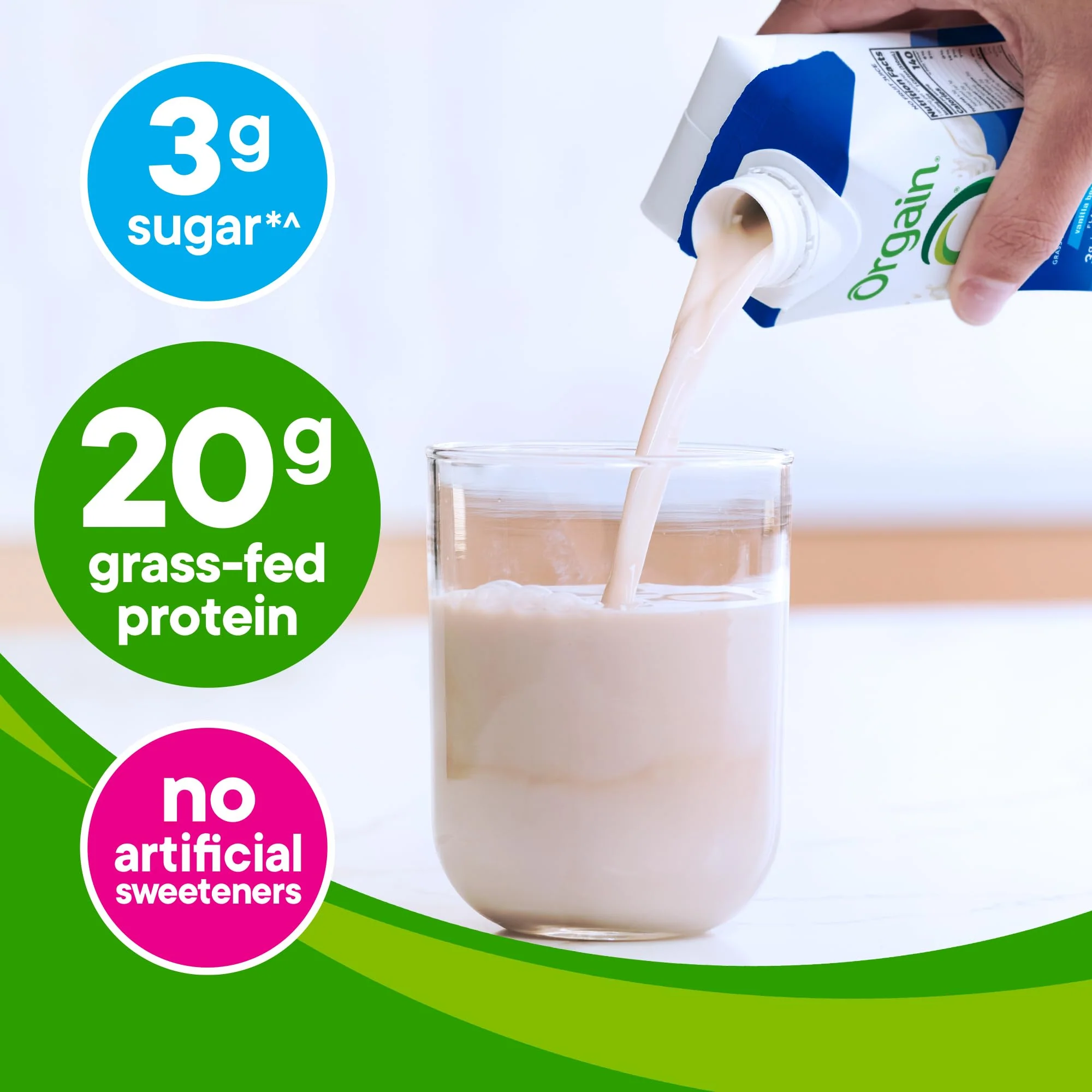 Orgain Clean Protein Shake, Grass Fed Dairy, Vanilla Bean - 20g Whey Protein, Meal Replacement, Ready to Drink, Gluten Free, Soy Free, Kosher, 11 Fl Oz (Pack of 12) (Packaging May Vary) - Image 5
