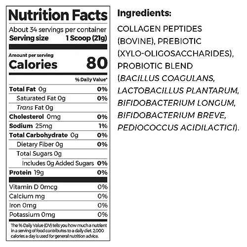 Orgain Collagen Peptides + Probiotics, Unflavored, 1.6 lbs - Image 2