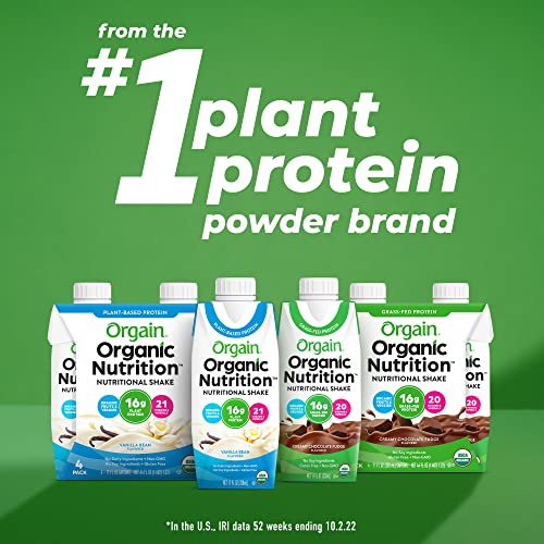 Orgain Organic Protein Shake, Grass Fed Dairy, Creamy Chocolate - 26g Whey Protein, Meal Replacement, Ready to Drink, Gluten Free, Soy Free, No Sugar Added, 14 Fl Oz (Pack of 12) (Packaging May Vary) - Image 5