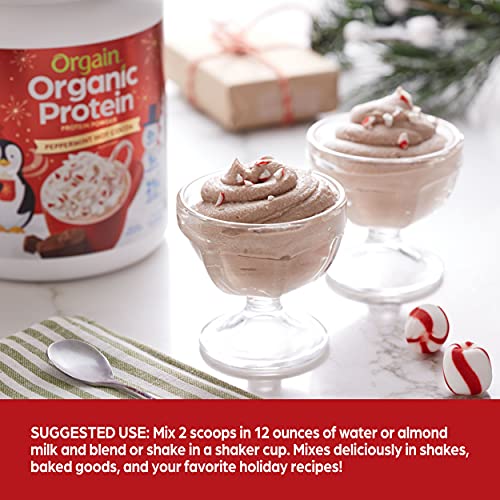 Orgain Organic Vegan Protein Powder, Peppermint Hot Cocoa Seasonal Holiday Flavor - 21g of Plant Based Protein, Non Dairy, Gluten Free, 2g of Fiber, No Sugar Added, Soy Free, Non-GMO, 1.02 Lb - Image 4