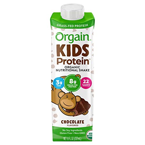 Orgain USDA Organic Kids Nutritional Protein Shake, Chocolate, 8 fl oz, 24-pack - Image 4