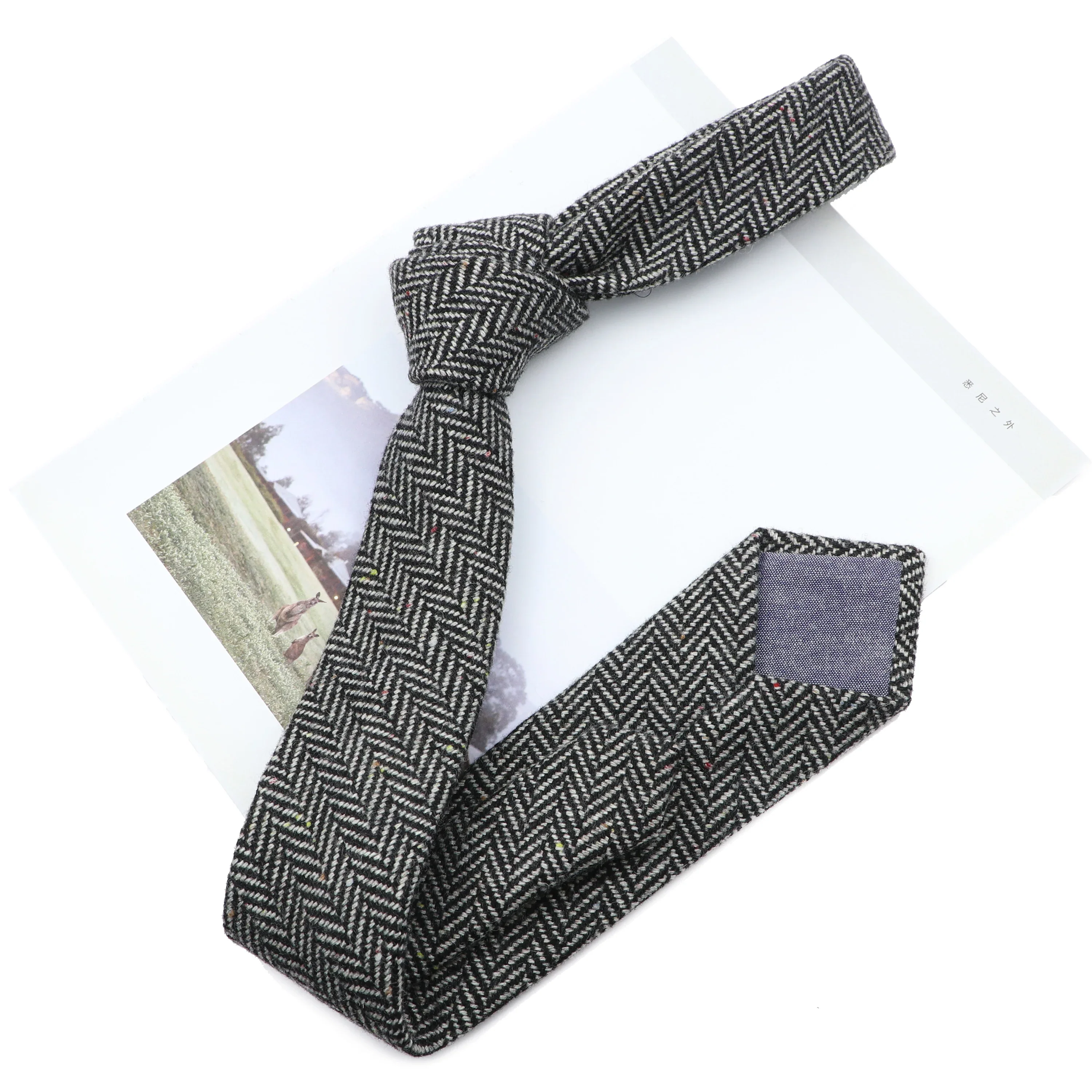 Original Wool Tie High Quality Gift Ties Handmade Soft Casual Fashion Men Woven Skinny Necktie For Wedding Party New Arrival - Image 5