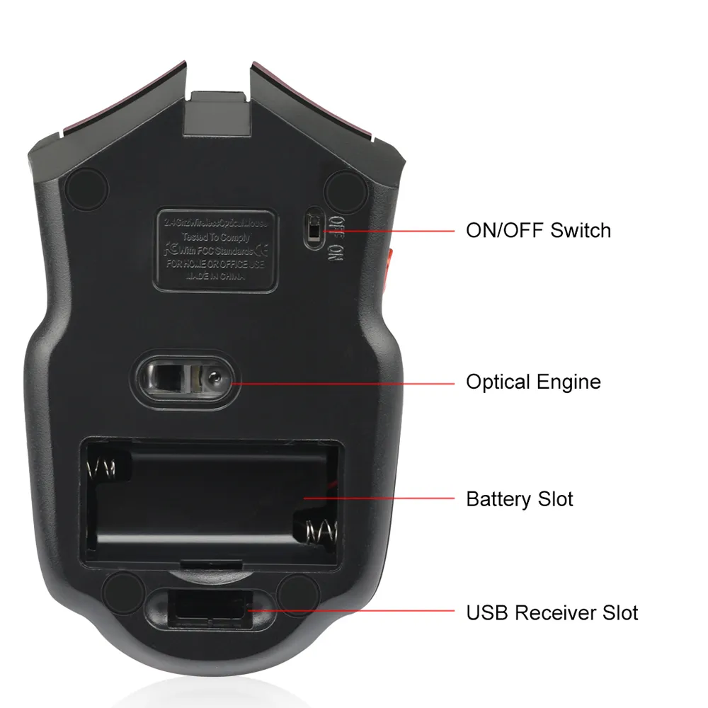 ORZERHOME 2.4GHz Wireless Mouse Optical Mice with USB Receiver Gamer 1600DPI 6 Buttons Mouse For Computer PC Laptop Accessories - Image 4