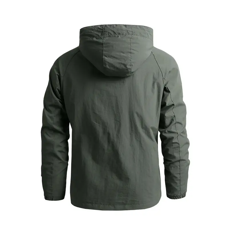Outdoor Men's Hiking Jackets Hooded Waterproof Windbreaker Winter Coat 2022 Casual Jacket Tactics Military Cloak Techwear - Image 2