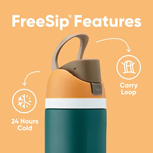Owala FreeSip Insulated Stainless Steel Water Bottle with Straw for Sports and Travel, BPA-Free, 24-oz, Shy Marshmallow - Image 4