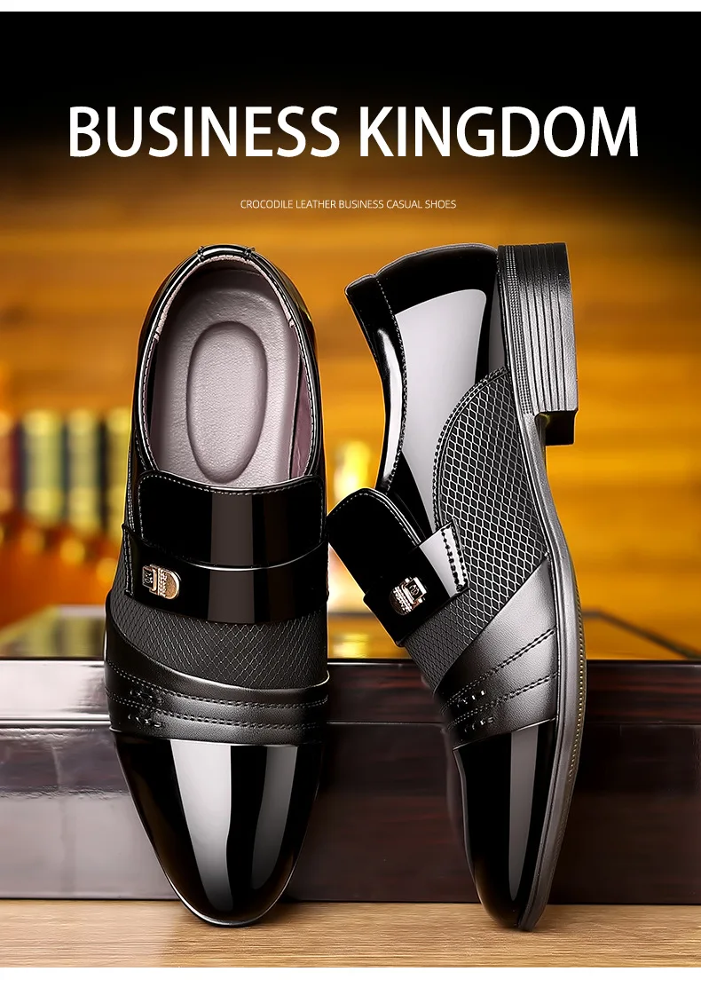 Oxford Shoes Men's Luxury Lacquer Wedding Shoe Pointed Toe Dress Shoes for Men Classic Business Men Leather Shoes Big Size 38-48 - Image 12