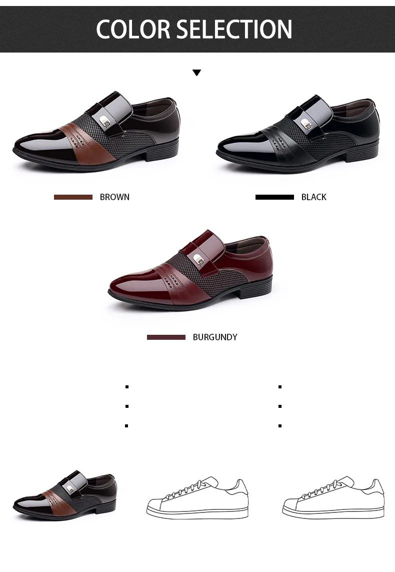 Oxford Shoes Men's Luxury Lacquer Wedding Shoe Pointed Toe Dress Shoes for Men Classic Business Men Leather Shoes Big Size 38-48 - Image 14
