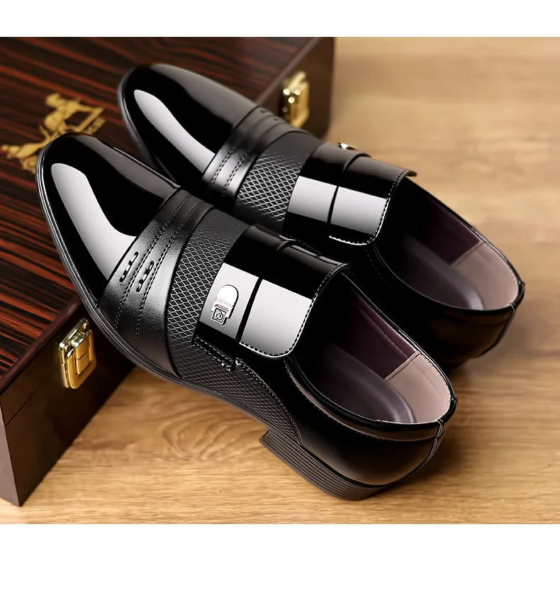 Oxford Shoes Men's Luxury Lacquer Wedding Shoe Pointed Toe Dress Shoes for Men Classic Business Men Leather Shoes Big Size 38-48 - Image 25