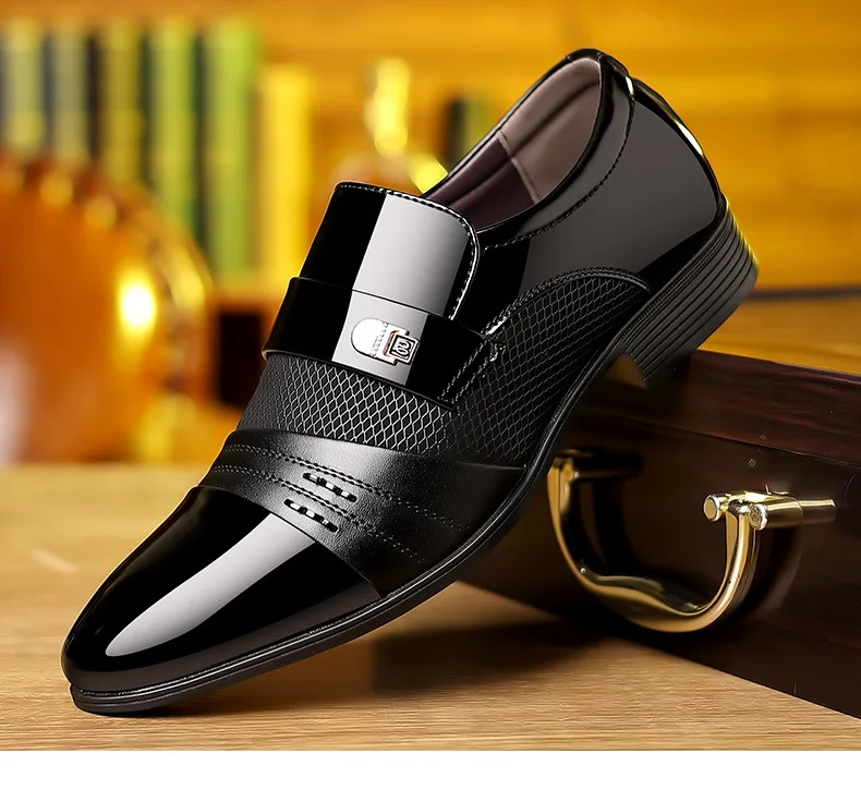 Oxford Shoes Men's Luxury Lacquer Wedding Shoe Pointed Toe Dress Shoes for Men Classic Business Men Leather Shoes Big Size 38-48 - Image 26
