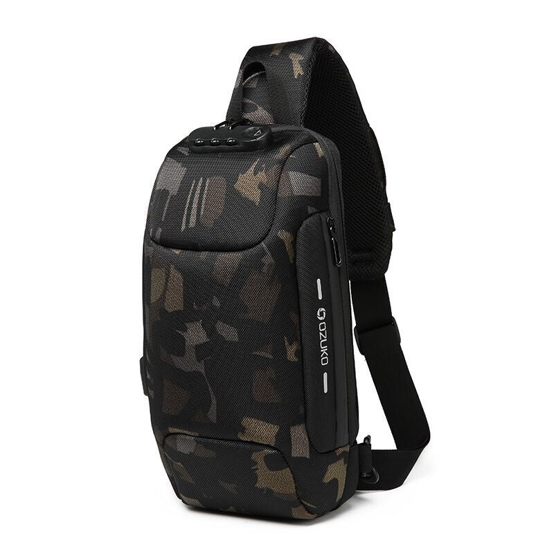 OZUKO 2022 New Multifunction Crossbody Bag for Men Anti-theft Shoulder Messenger Bags Male Waterproof Short Trip Chest Bag Pack - Image 6