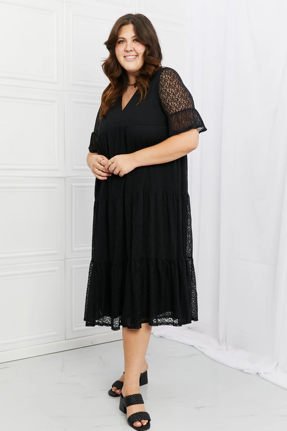 P & Rose Lovely Lace Full Size Tiered Dress - Image 7
