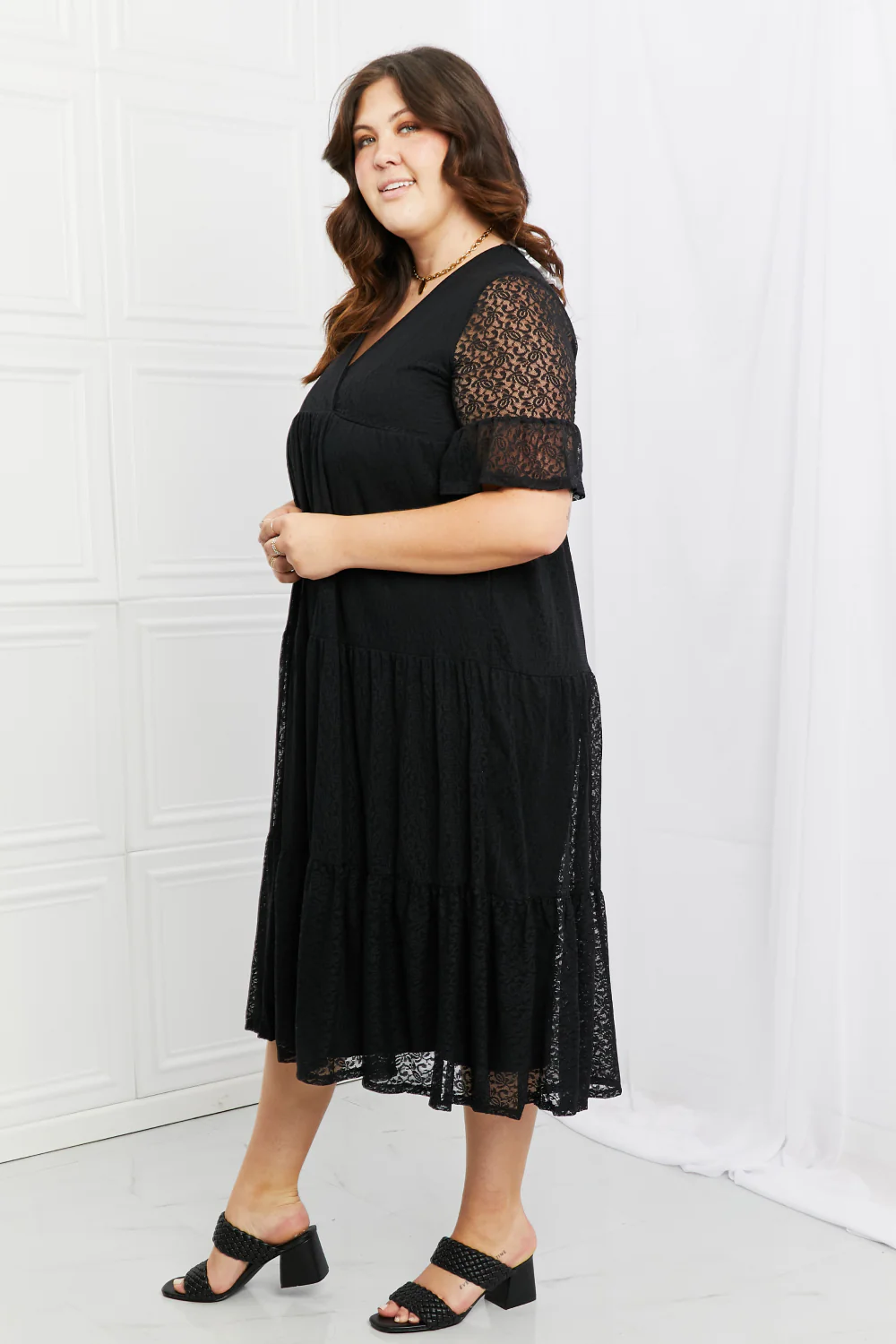 P & Rose Lovely Lace Full Size Tiered Dress - Image 8