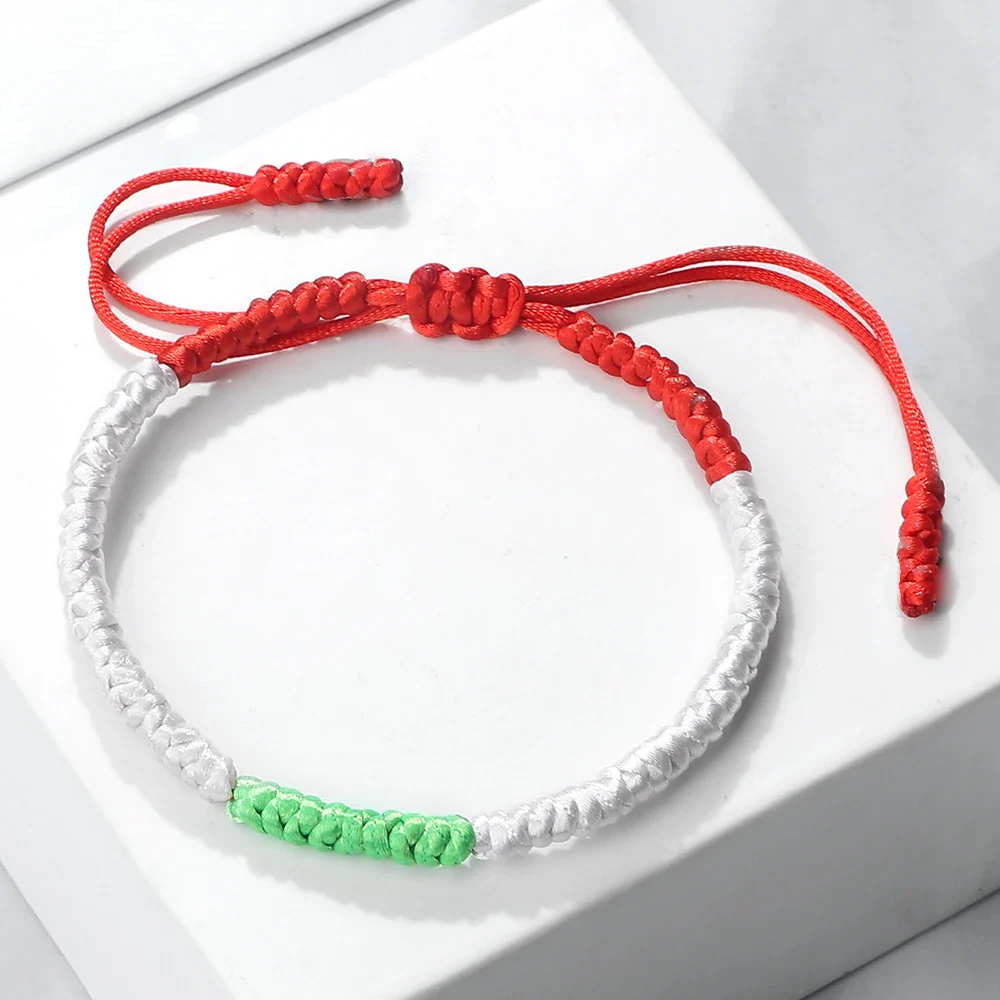 Palestine Israel Flag Bracelet Green Black Blue Rope Braid Bangles Middle East Country Flags Color Kuwait Bracelets Patriot Gift - Image 12
