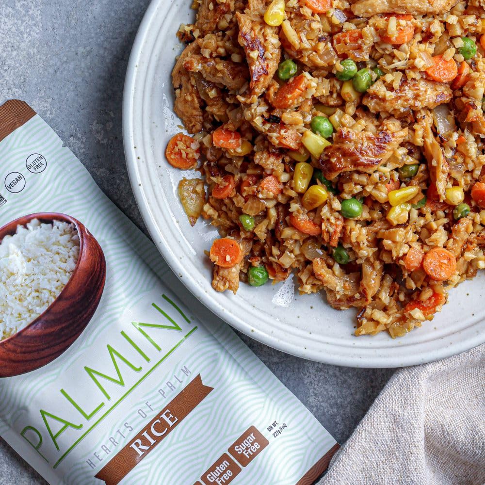 Palmini Rice | Low-Carb, Low-Calorie Hearts of Palm Rice | Keto, Gluten Free, Vegan, Non-GMO | As seen on Shark Tank | (12 Ounces Pouches - Pack of 3) - Image 3