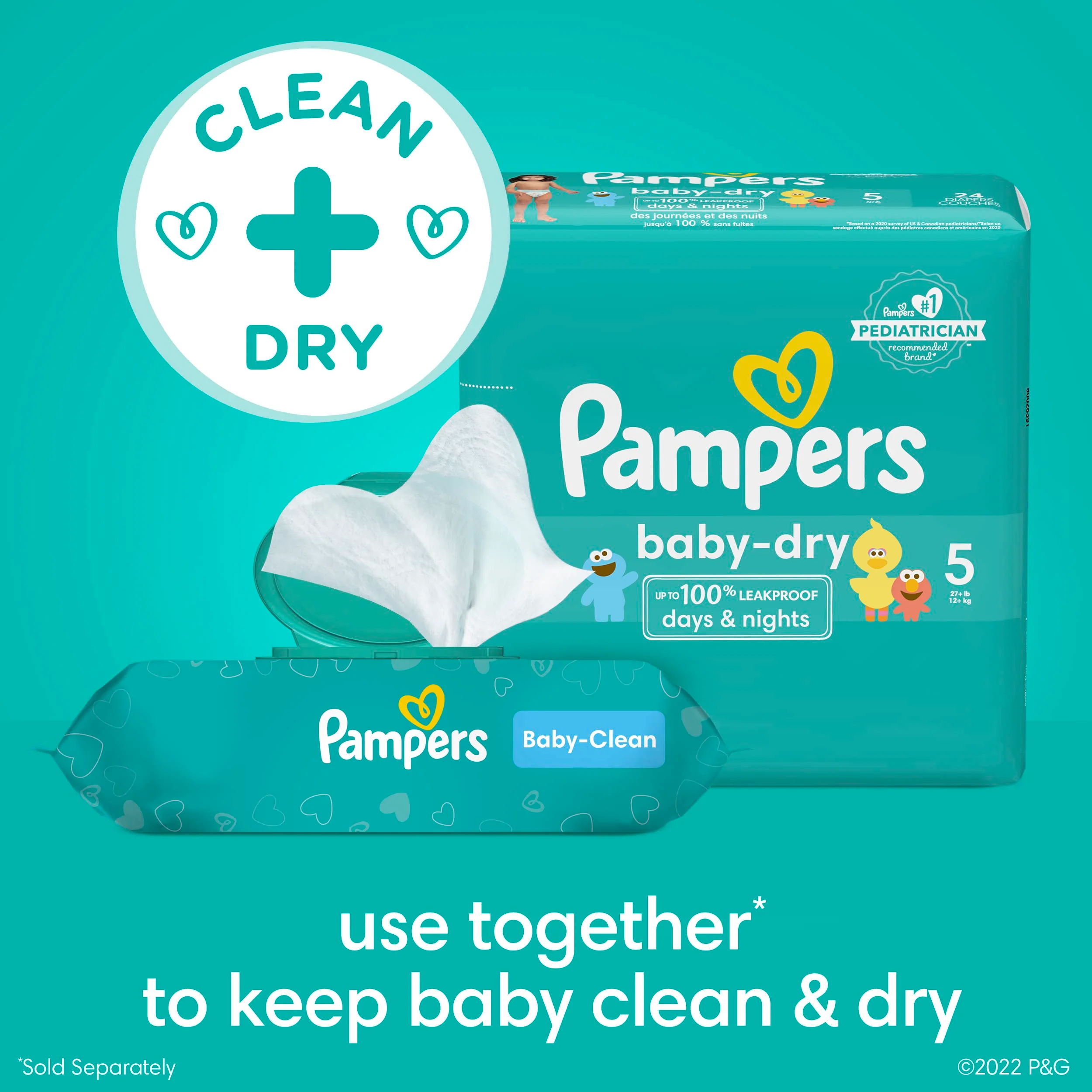 Pampers Baby Clean Wipes Combo, Baby Fresh Scented, 8 Flip-Top Packs, 8 Refill Packs (1152 Wipes Total) - Image 4