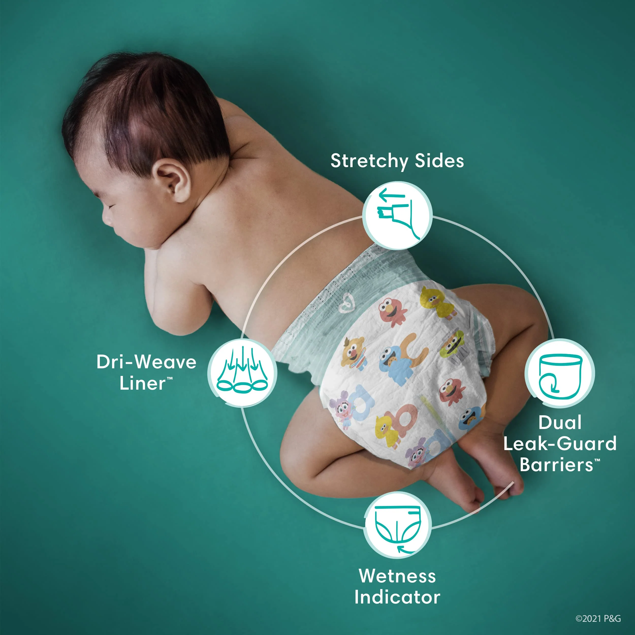 Pampers Baby Dry Diapers - Size 6, 144 Count, Absorbent Disposable Diapers - Image 6