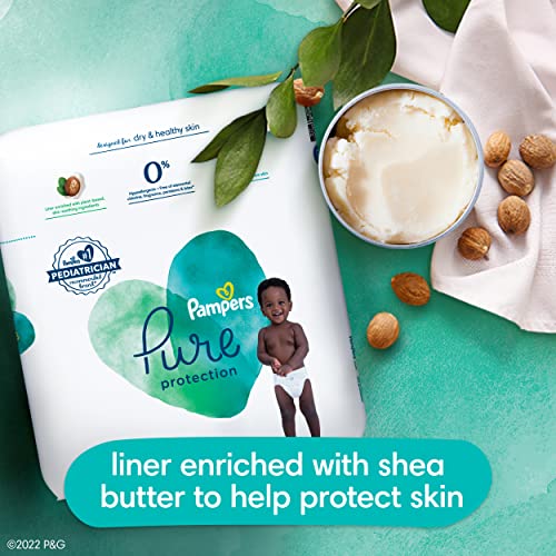 Pampers Pure Protection Diapers Newborn - Size 0, 76 Count, Hypoallergenic Premium Disposable Baby Diapers - Image 8