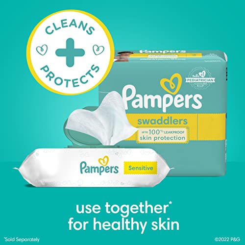 Pampers Sensitive Baby Wipes - Baby Wipes Combo, 84 Count (Pack of 12), Water Based, Hypoallergenic and Unscented (Packaging May Vary) - Image 3