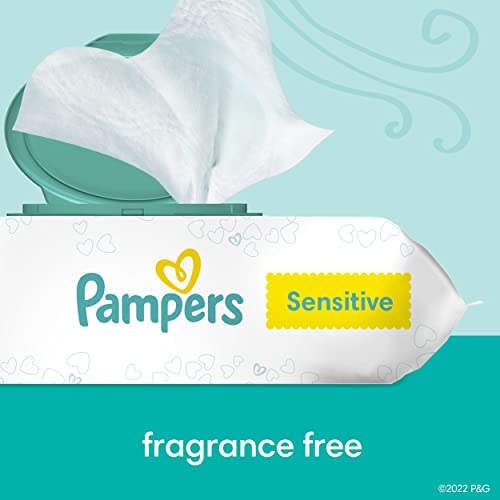 Pampers Sensitive Baby Wipes - Baby Wipes Combo, 84 Count (Pack of 12), Water Based, Hypoallergenic and Unscented (Packaging May Vary) - Image 4