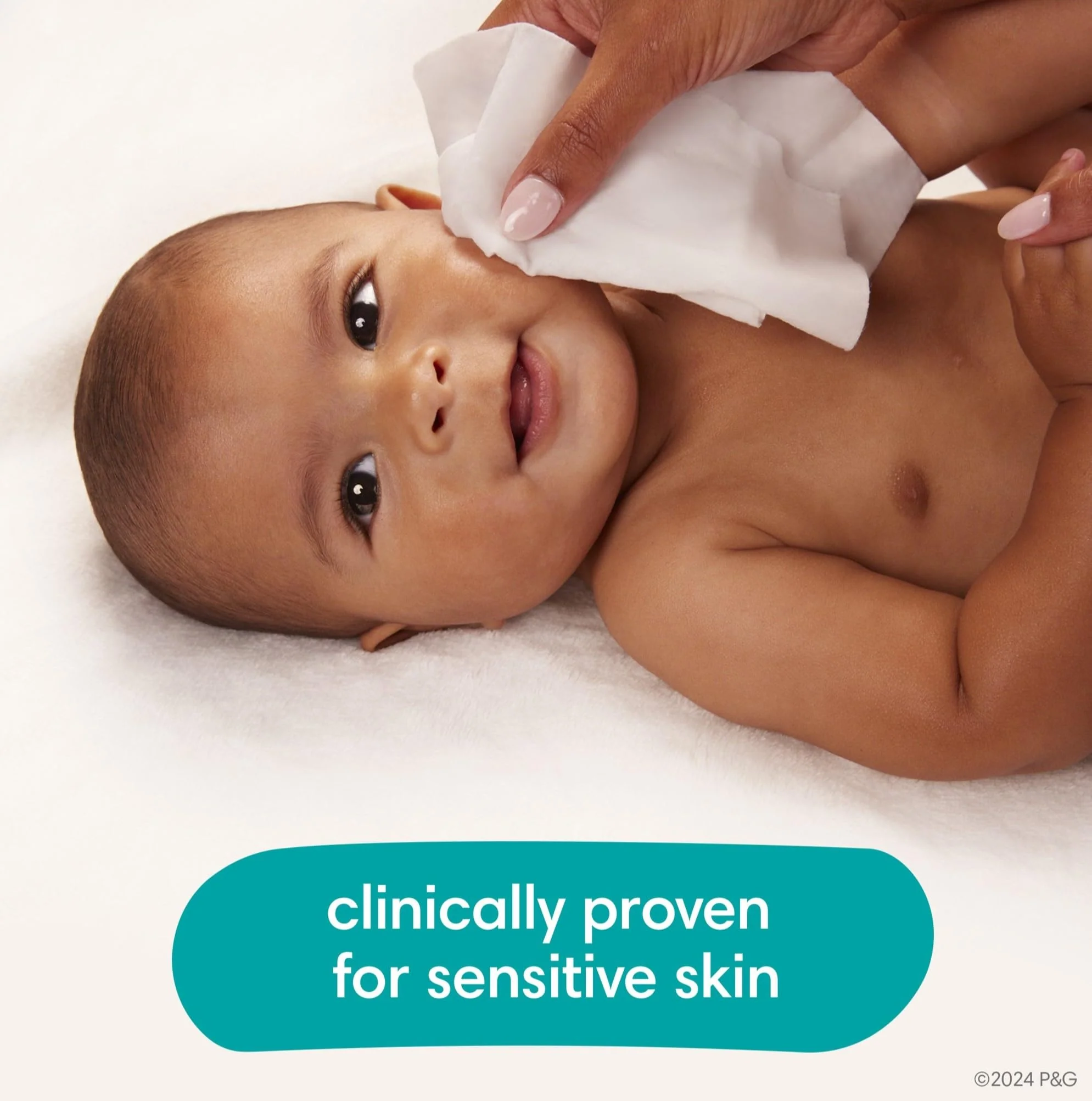 Pampers Sensitive Baby Wipes, Water Based, Hypoallergenic and Unscented, 8 Flip-Top Packs (672 Wipes Total) - Image 7