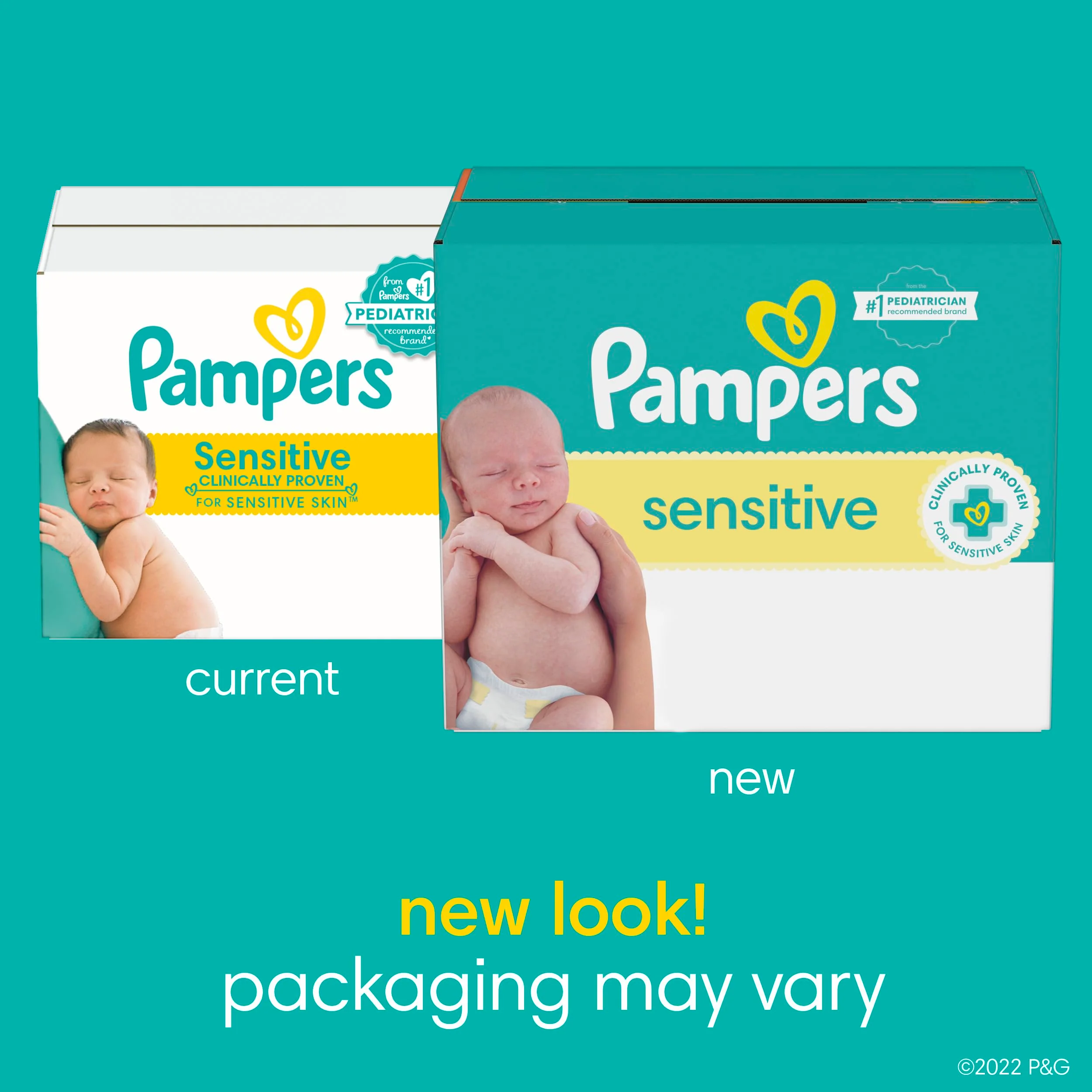 Pampers Sensitive Baby Wipes, Water Based, Hypoallergenic and Unscented, 8 Flip-Top Packs (672 Wipes Total) - Image 9