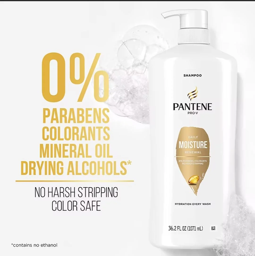 Pantene Pro-V Daily Moisture Renewal Shampoo, 36.2 oz (Pack of 2) - Image 5