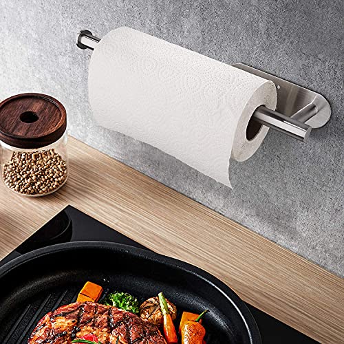 Paper Towel Holders for Kitchen,Paper Towels Bulk- Self-Adhesive Under Cabinet,Both Available in Adhesive and Screws,Stainless Steel - Image 5