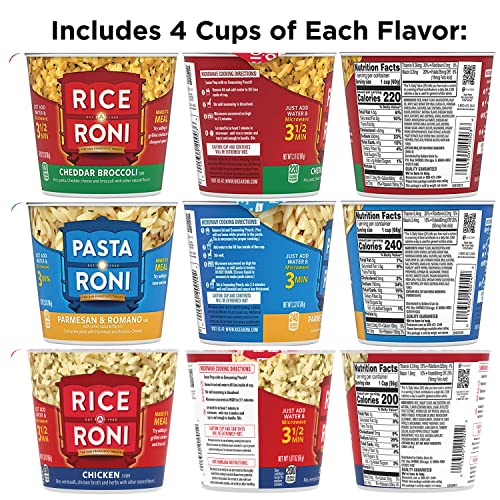 PASTA RONI Quaker Rice a Roni Cups Individual Cup, 3-Flavor Variety Pack, 2.25 Oz (Pack of 12) - Image 4