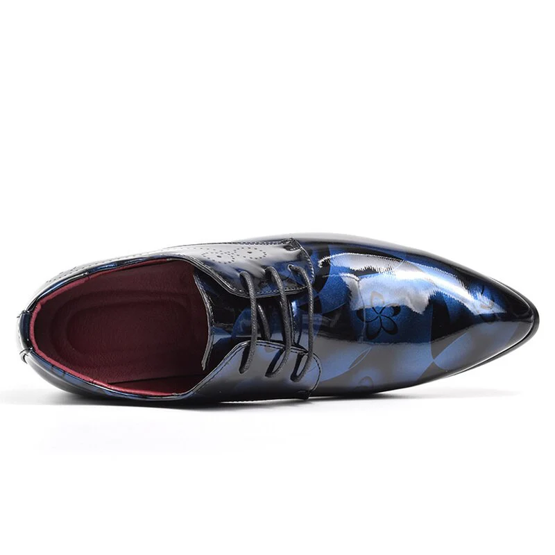 Patent Leather Oxford Shoes for Men Dress Shoes Men Formal Shoes Pointed Toe Business Wedding Shoes Plus Size  Dress Shoes - Image 6