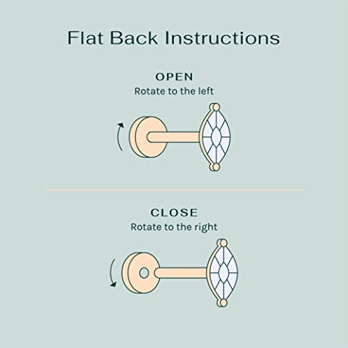 PAVOI 14K Gold Plated Round Cubic Zirconia Flat Back Studs (3 Millimeters, Yellow Gold) - Image 4