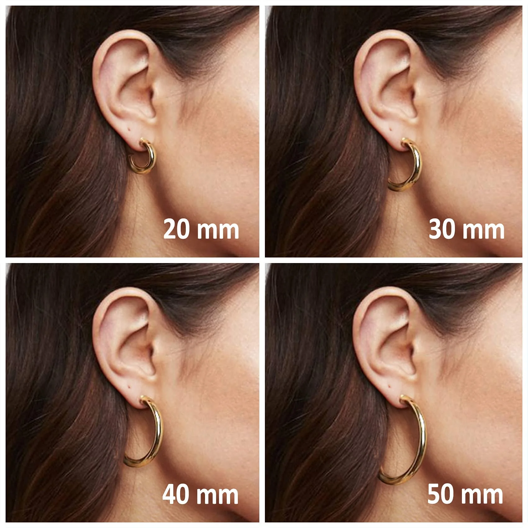 PAVOI 14K Yellow Gold Plated Lightweight Chunky Open Hoops | Gold Hoop Earrings for Women | 20mm Thick Infinity Gold Hoops Women Earrings - Image 5