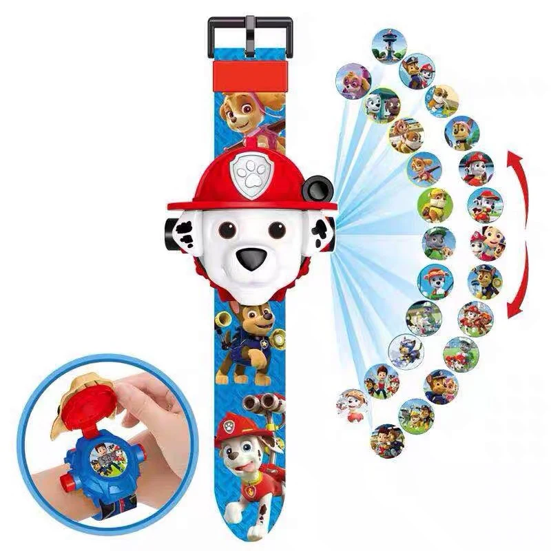 Paw Patrol Toys Set 3D Projection Digital Watch Dog Puppy Patrulla Canina Anime Action Figures Model Toy Marshall Chase Kid Gift - Image 11
