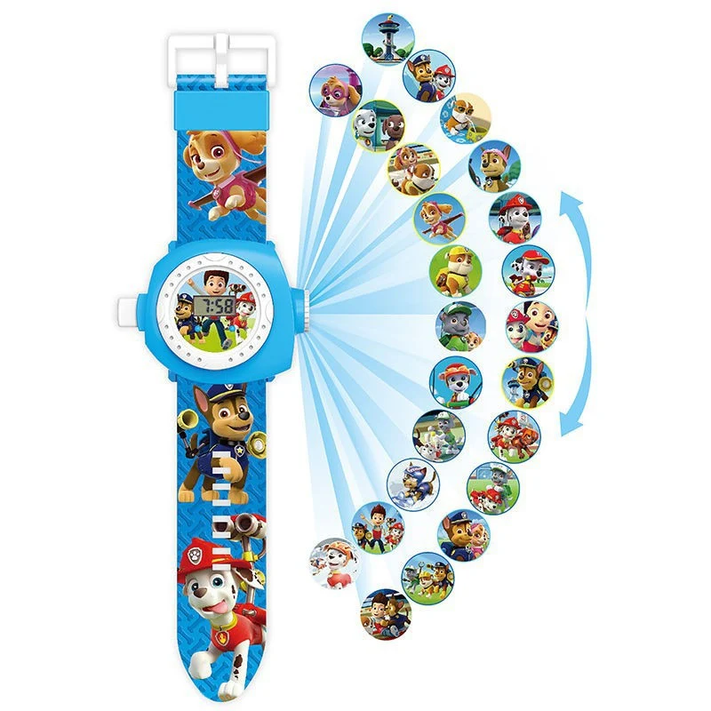 Paw Patrol Toys Set 3D Projection Digital Watch Dog Puppy Patrulla Canina Anime Action Figures Model Toy Marshall Chase Kid Gift - Image 2