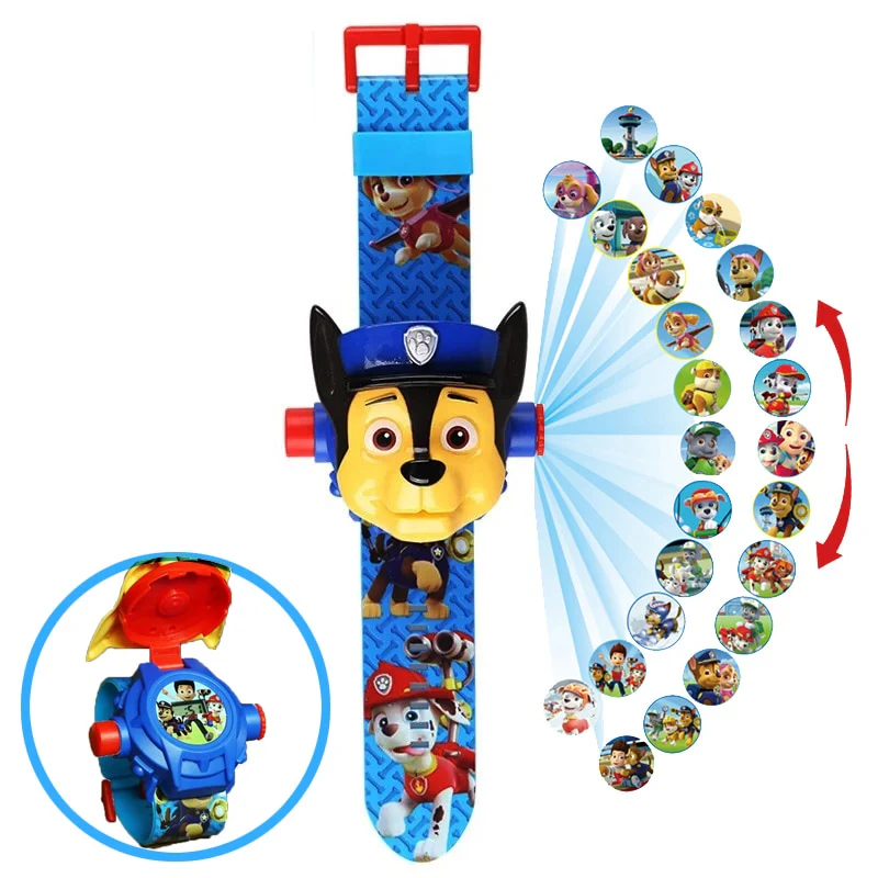 Paw Patrol Toys Set 3D Projection Digital Watch Dog Puppy Patrulla Canina Anime Action Figures Model Toy Marshall Chase Kid Gift - Image 4