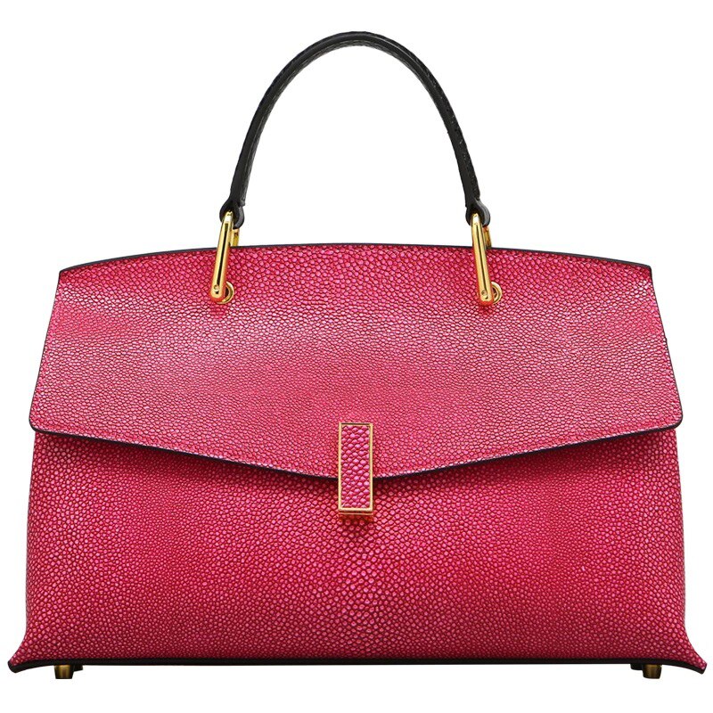 Pearl Fish Leather Pattern Women Handbags Luxury Fashion Lady Shell Bag Cowhide Shoulder Messenger Bag Portable Women's Tote Bag - Image 5