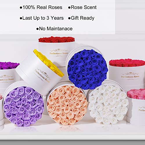 Perfectione Roses Forever Real Roses in a Box, Preserved Rose That Last Up to 3 Years, Flowers for Delivery Prime Birthday Valentines Day Gifts for Her, Mothers Day Flower (Light Purple) - Image 3