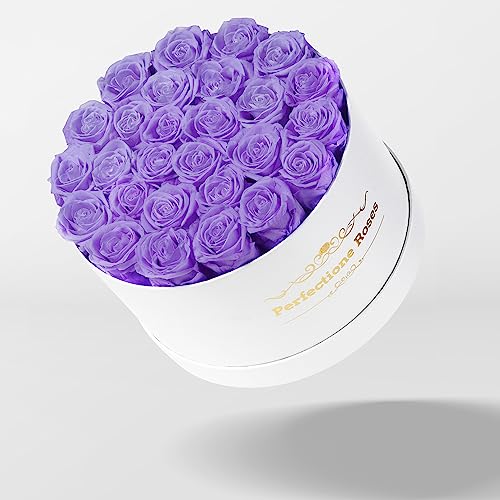 Perfectione Roses Forever Real Roses in a Box, Preserved Rose That Last Up to 3 Years, Flowers for Delivery Prime Birthday Valentines Day Gifts for Her, Mothers Day Flower (Light Purple) - Image 5